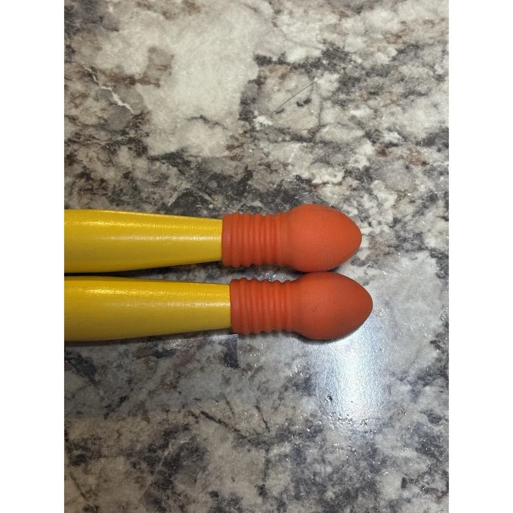 RockBand Yellow Wooden Drum Sticks OEM RARE Xbox 360 Playstation 3 Nintendo